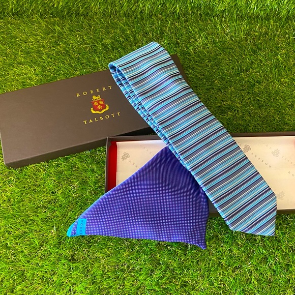 Robert Talbott NWT Tie with Pocket Square - Picture 1 of 11